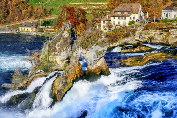 Rhine Falls in Switzerland, the largest waterfall in Europe Stock photo © Xantana