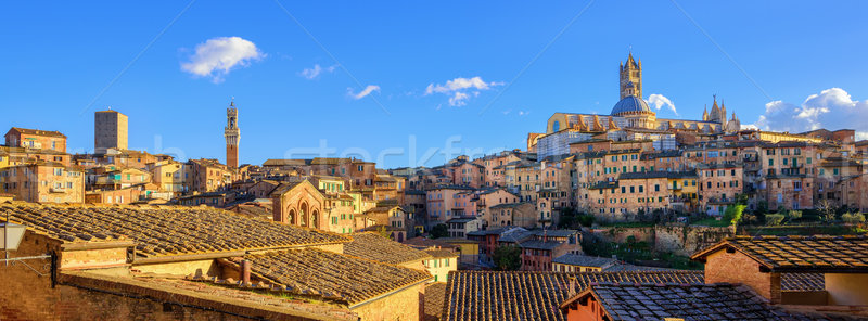 Panoramic view of Siena old town, Tuscany, Italy Stock photo © Xantana