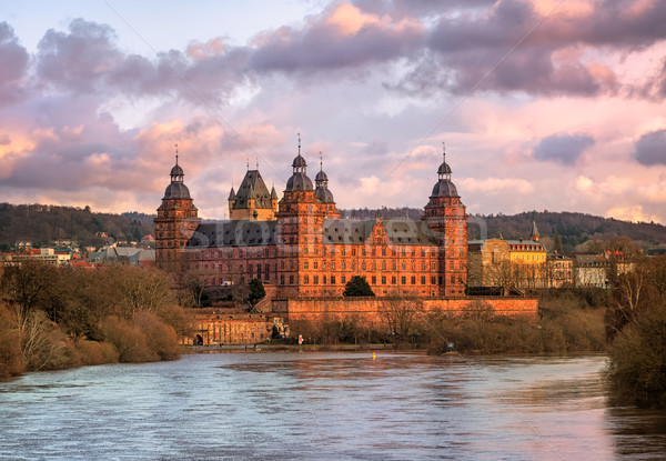 Renaissance castle Johannisburg on Main river, Aschaffenburg, Germany Stock photo © Xantana