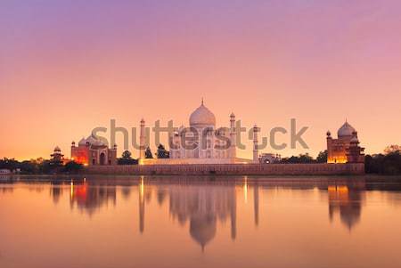 Taj Mahal in Agra, India on sunset Stock photo © Xantana