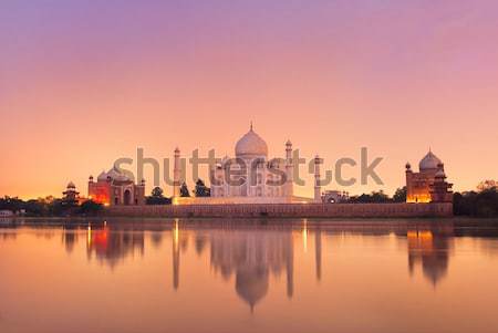 Coucher du soleil rivière ciel bleu Voyage sunrise [[stock_photo]] © Xantana