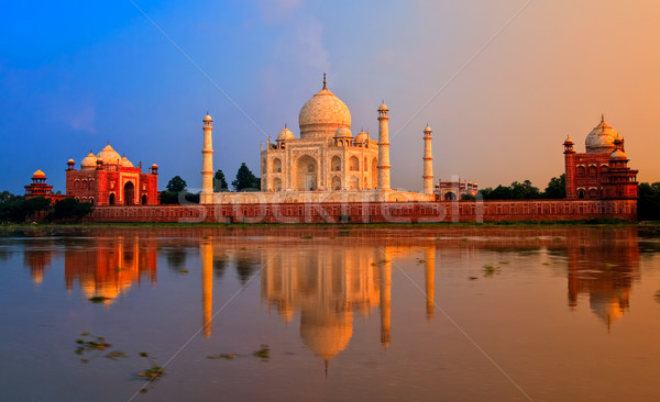 Taj Mahal, Agra, India, on sunset Stock photo © Xantana