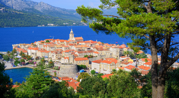 Korcula old town, Dalmatia coast, Croatia Stock photo © Xantana
