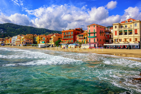 Touristic town Alassio on italian Riviera, Italy Stock photo © Xantana