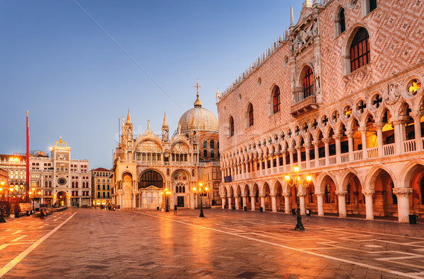 San Marco cathedral and Doge's Palace in the early morning light Stock photo © Xantana