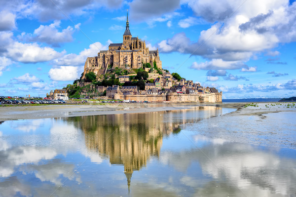 Insel Normandie geschichtlich Kloster Wasser Himmel Stock foto © Xantana