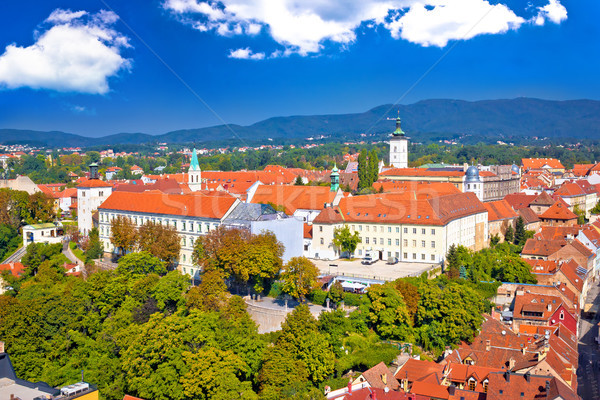 Historic upper town of Zagreb view from above Stock photo © xbrchx