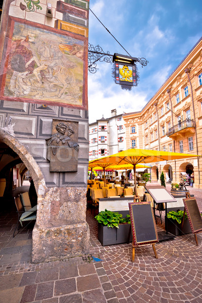 Historic street of Innsbruck vertical view Stock photo © xbrchx