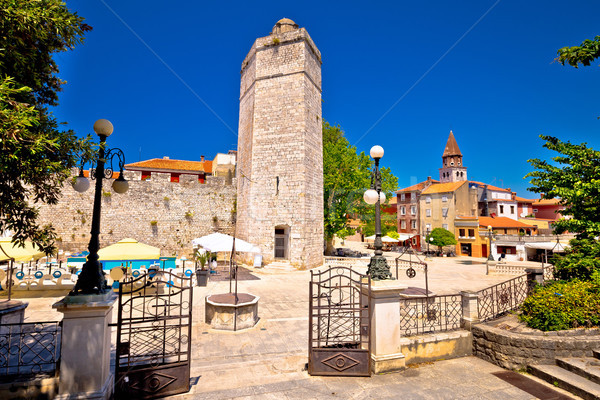 Zadar Five wells square and historic architecture view Stock photo © xbrchx