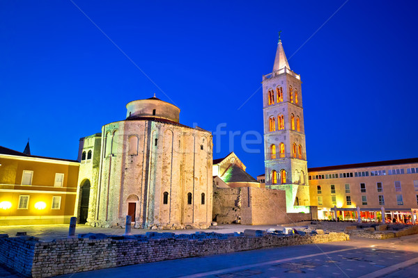 Zadar historic square and church Stock photo © xbrchx
