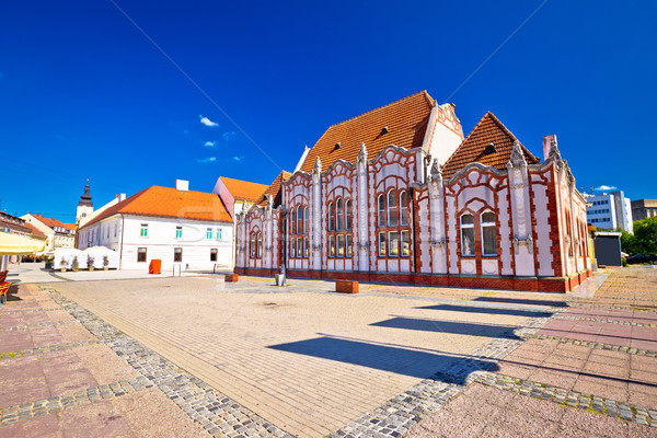 Barok architectuur hoofd- vierkante regio Kroatië Stockfoto © xbrchx