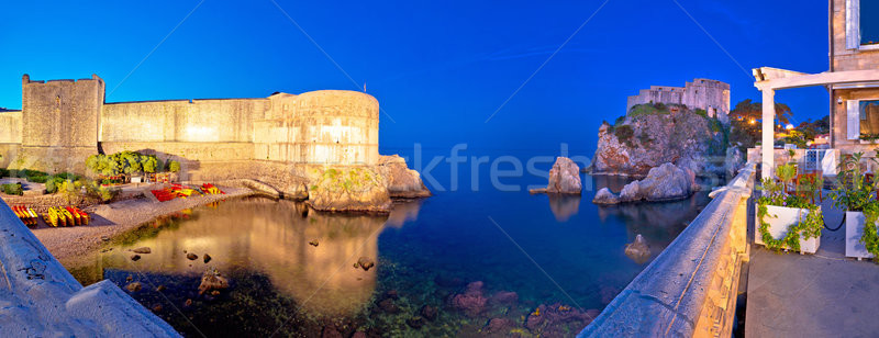 Dubrovnik walls evening panoramic view Stock photo © xbrchx