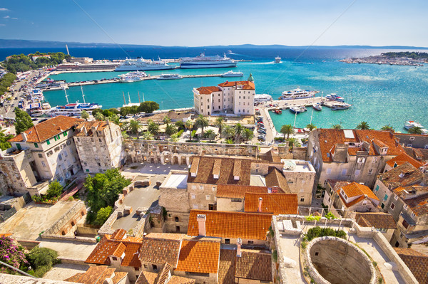 Split harbor and waterfront view Stock photo © xbrchx