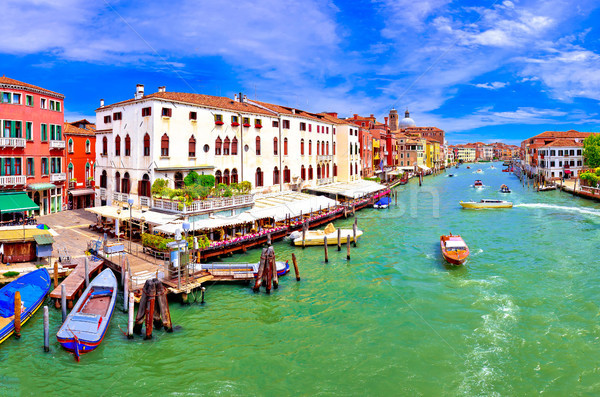 Colorful Canal Grande in Venice panoramic view Stock photo © xbrchx