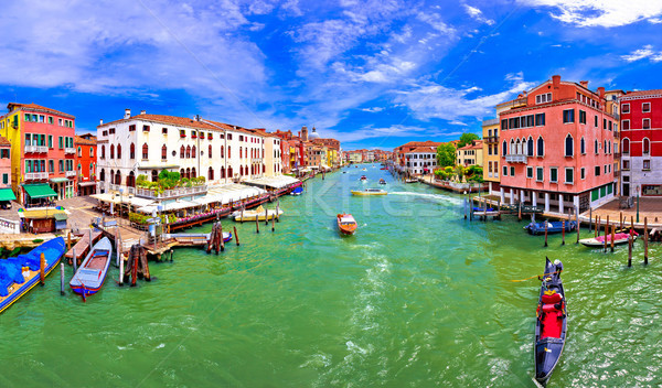 Colorful Canal Grande in Venice panoramic view Stock photo © xbrchx