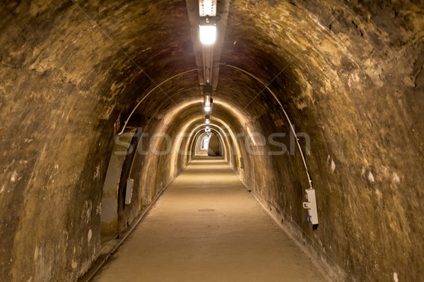 Történelmi földalatti alagút Zágráb város tájkép Stock fotó © xbrchx
