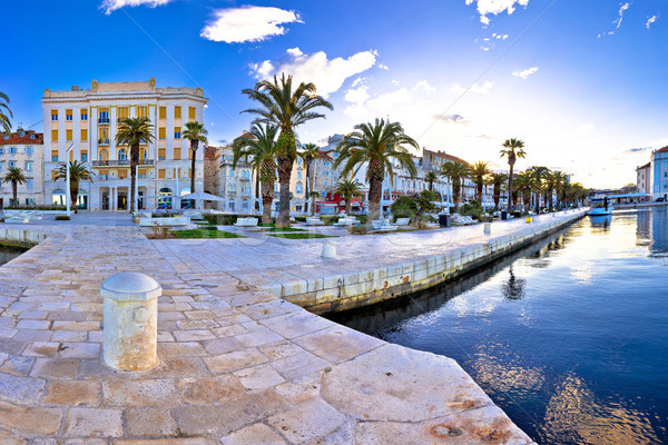 Split waterfront panoramic view from pier Stock photo © xbrchx