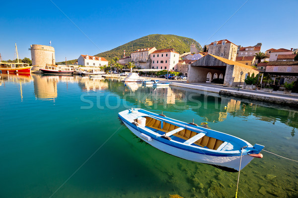 Mali Ston waterfront and historic landmarks view Stock photo © xbrchx