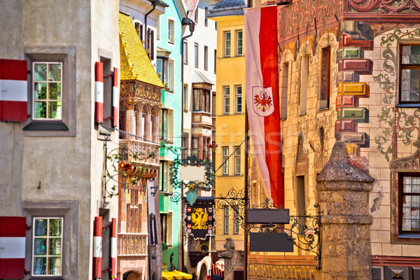 Historic street of Innsbruck view Stock photo © xbrchx