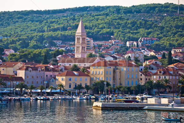 Supetar waterfront view from sea Stock photo © xbrchx