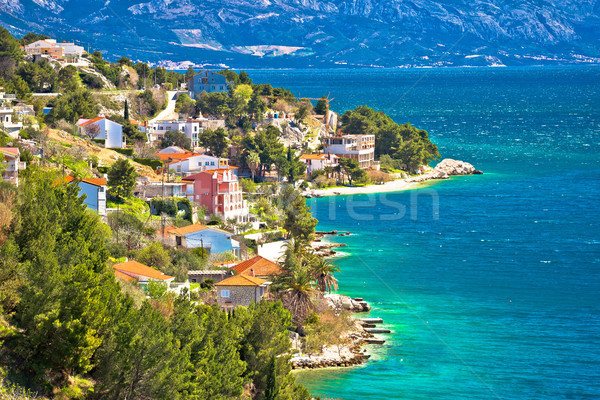 Makarska riviera turquoise coastline view Stock photo © xbrchx