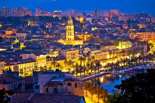 City of Split aerial view at dawn Stock photo © xbrchx