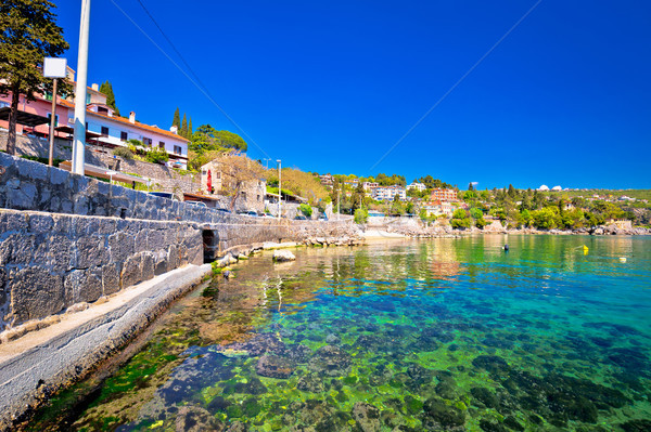 Opatija riviera beach and coastline view near Volosko Stock photo © xbrchx