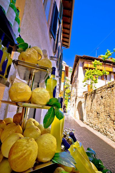 Stock photo: Lemons and lemon domestic products on street of Limone sul Garda