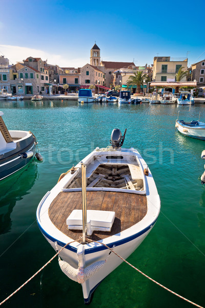 Town of Vodice tourist waterfront view, Dalmatia, Croatia Stock photo © xbrchx