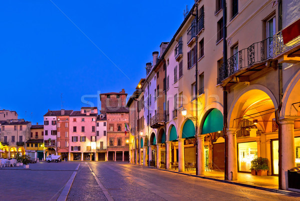 Mantova city Piazza delle Erbe evening view panorama Stock photo © xbrchx