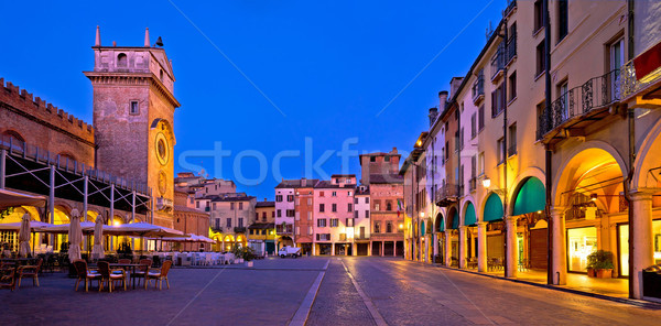 Stock photo: Mantova city Piazza delle Erbe evening view panorama
