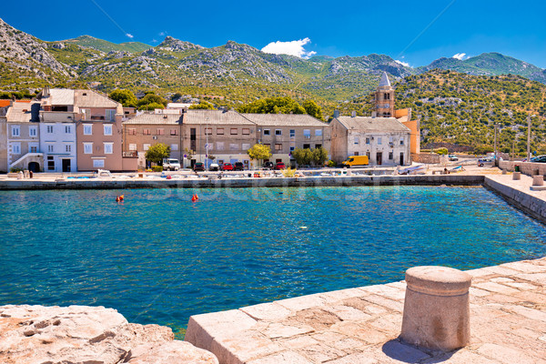 Town of Karlobag in Velebit channel waterfront view Stock photo © xbrchx