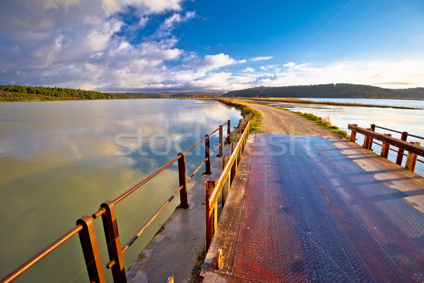 Stock photo: Mirna river mouth bridge and estuary view