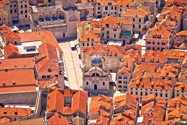 Dubrovnik old town streets aerial view Stock photo © xbrchx