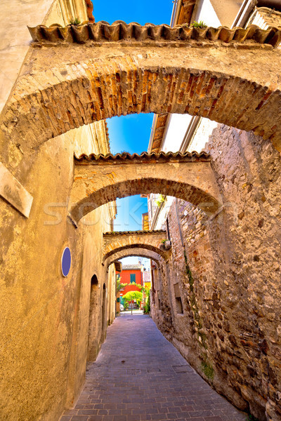 Street of Sirmione historic architecture view Stock photo © xbrchx