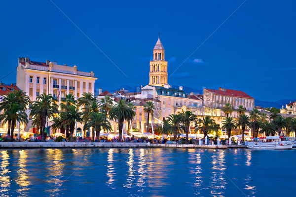 Colorful split waterfront evening view Stock photo © xbrchx