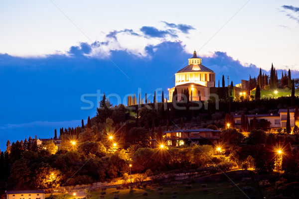 Madonna di Lourdes sanctuary in Verona evening view Stock photo © xbrchx