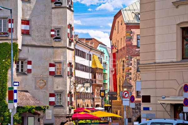 Historic street of Innsbruck view Stock photo © xbrchx