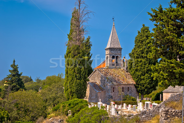 Stone village of Skrip landmarks view Stock photo © xbrchx
