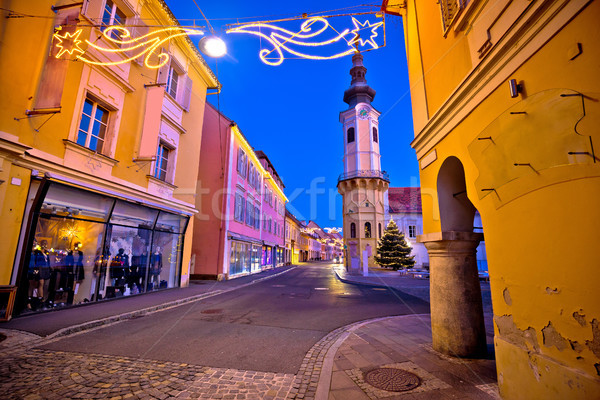 Bad Radkersburg street evening advent view Stock photo © xbrchx