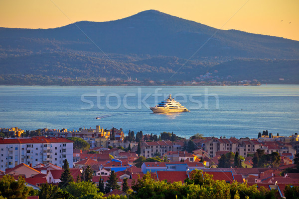 Zadar waterfront and Ugljan island sunset view Stock photo © xbrchx
