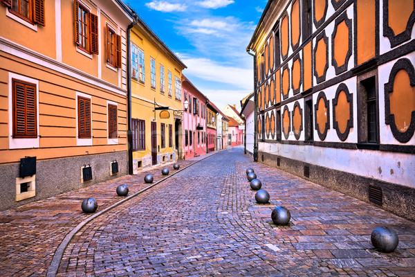 Vecchio strada barocco città settentrionale Croazia Foto d'archivio © xbrchx