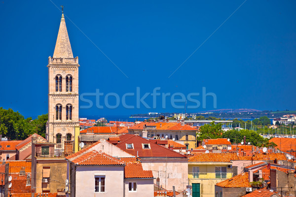 Historic Zadar skyline and rooftops view Stock photo © xbrchx