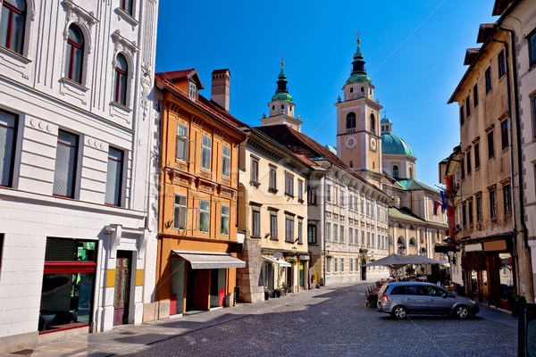 Old town of Ljubljana street and architecture Stock photo © xbrchx