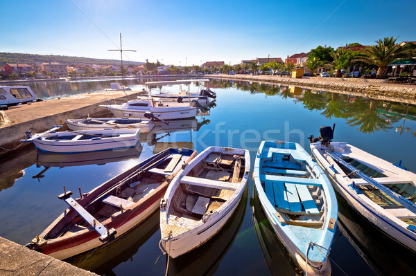 Bibinje village in Dalmatia waterfront and harbor view Stock photo © xbrchx