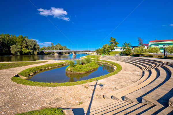River Mura in Mursko Sredisce view Stock photo © xbrchx