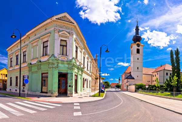 Stad oude uitzicht op straat regio hemel huis Stockfoto © xbrchx