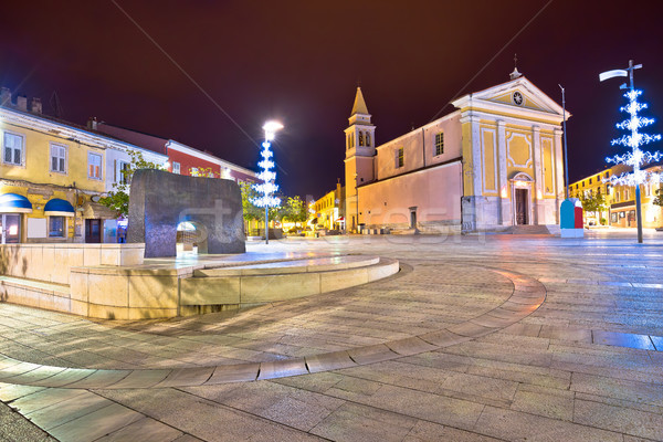 Porec street and square evening view Stock photo © xbrchx