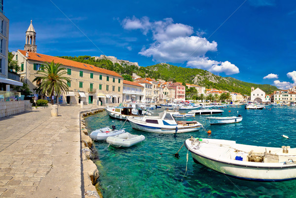 Scenic coast of town Hvar Stock photo © xbrchx