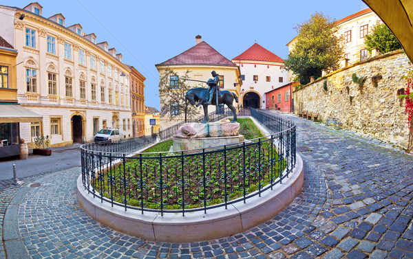 Historic Zagreb street and Stone gate Stock photo © xbrchx